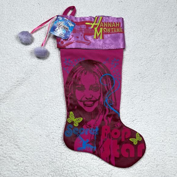 Disney Hannah Montana Christmas Holiday Stocking Miley Cyrus Kids Girls - Picture 2 of 15